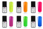 Preview: flasche schwarz neon Farbe glitzer